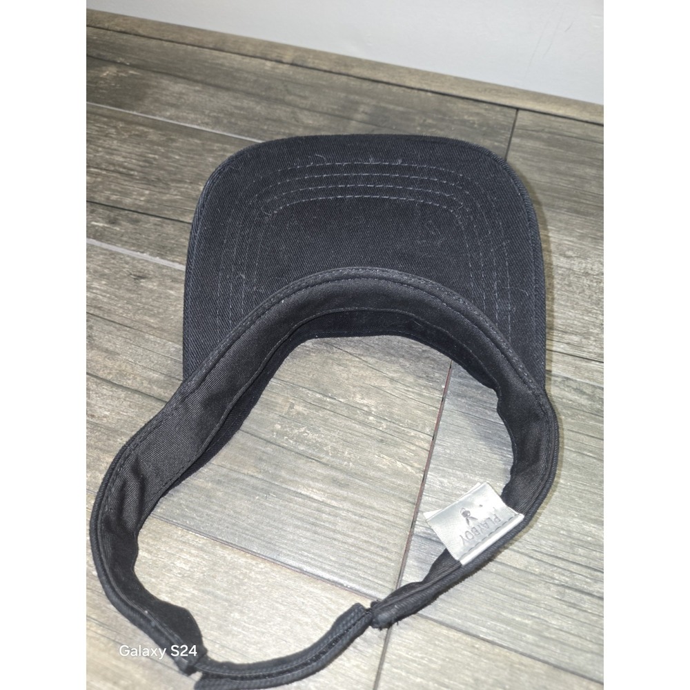 Vintage Playboy Bling Logo Visor Made in Korea  Black Adjustable - Picture 6 of 6